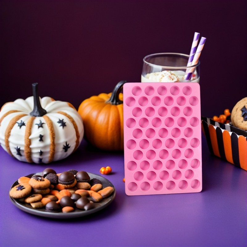 2 Pcs Round Chocolate Candy Molds Shape Silicone High Temperature gallery