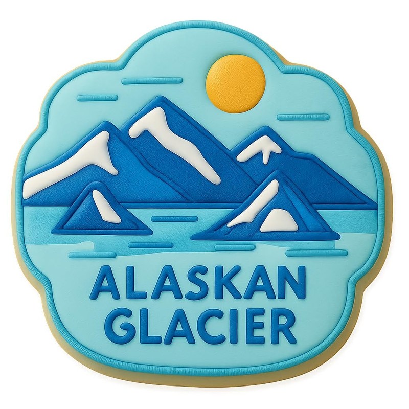 Alaskan Glacier Vista Cookie Cutter – 4×3.5″ Scenic Baking Design