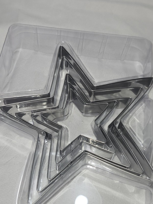 3D Cookie Tree Nested Stainless Steel Star Cutters Set 5, 2.5-6.25" gallery