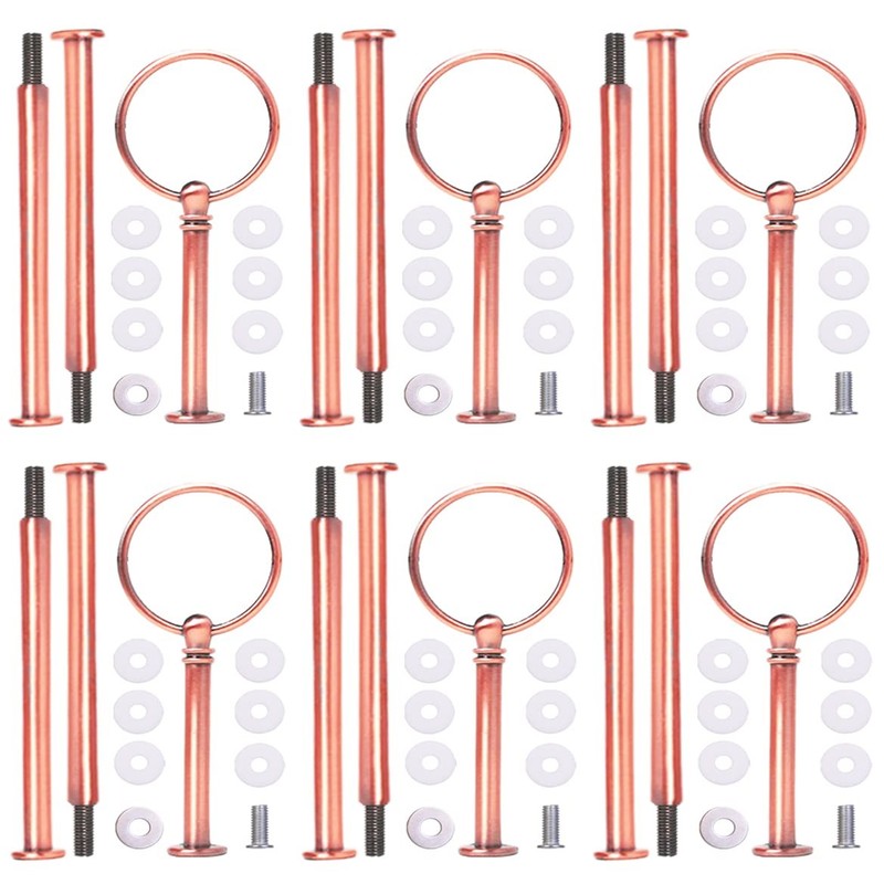 15 Inches 3-Tier Cupcake Red Stand Hardware Fittings, Metal Mold Round Holder…