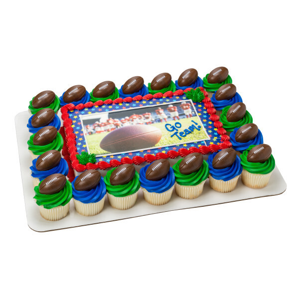 12 Football Cup Cake Rings Topper Bday Party Goody Bag Favor Team Sports Ball gallery