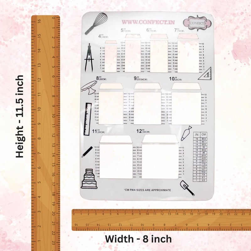 Square Cake Sketching Stencils Reusable for Baking Icing Fondant Decor gallery