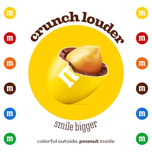 M&M'S WORLD Peanut M&M’s chocolate candy 2 lb bag – bright snack for 2LB Yellow gallery