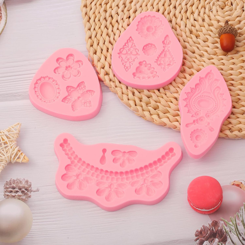 Baroque Style Scroll Relief Cake Decoration Fondant Molds European Vintage Jewel gallery