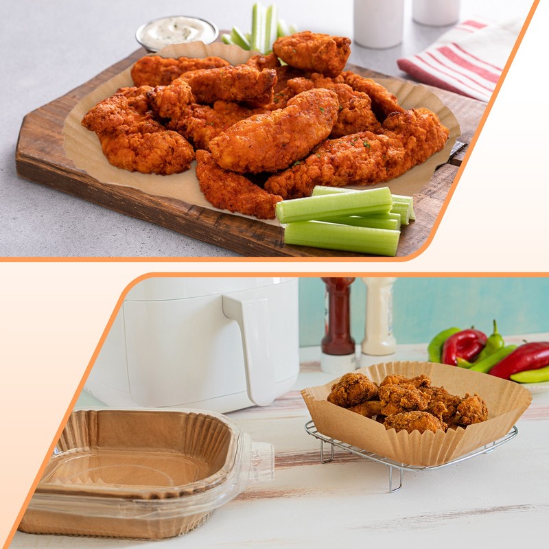 200pcs Silicone Air Fryer Liners 9.06" Disposable for Natural Kitchen gallery