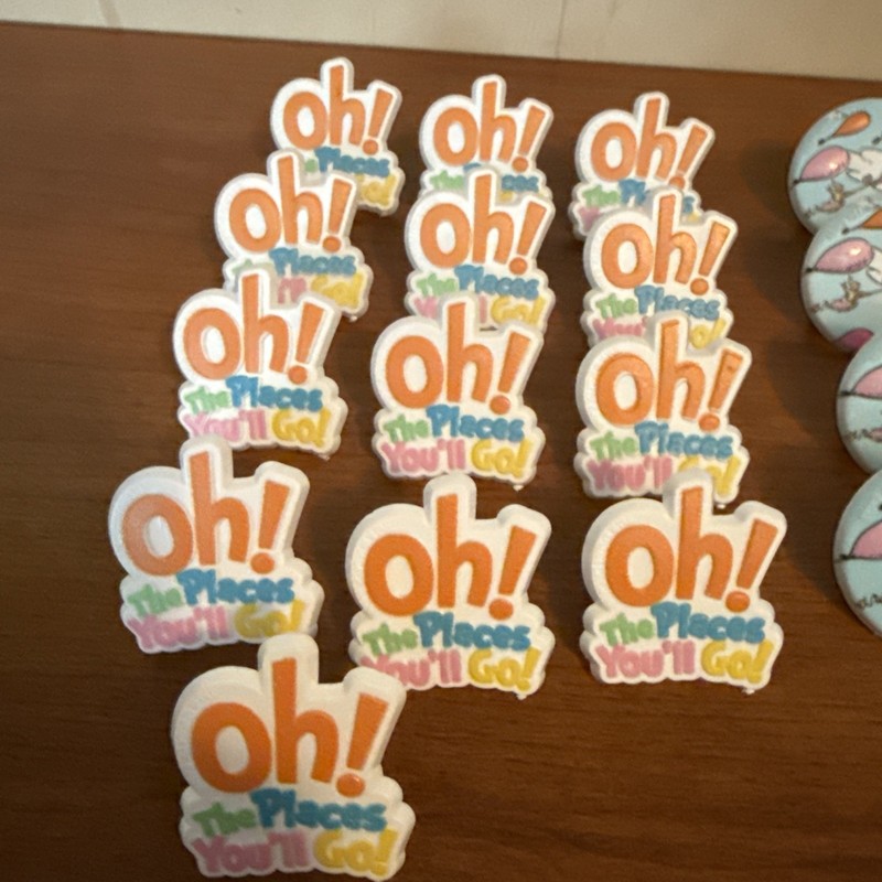 Lot 25 Dr. Seuss™ Cupcake Rings Oh The Places You'll Go Party Decorations NEW gallery