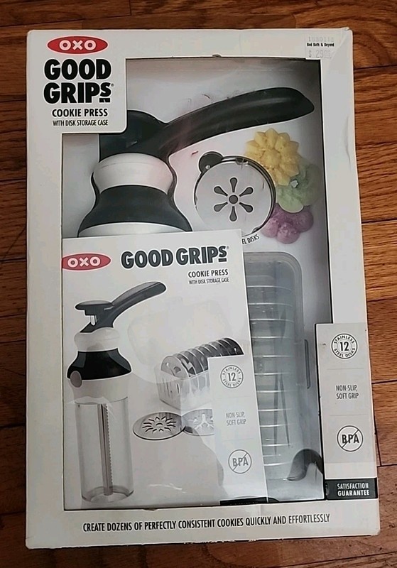 Oxo Good Grips Cookie Press With Disk Storage Case! NEW!