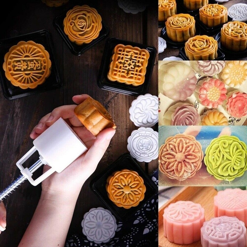 10Pcs/set Cake Mould With Stamps, 9PCS (White) gallery