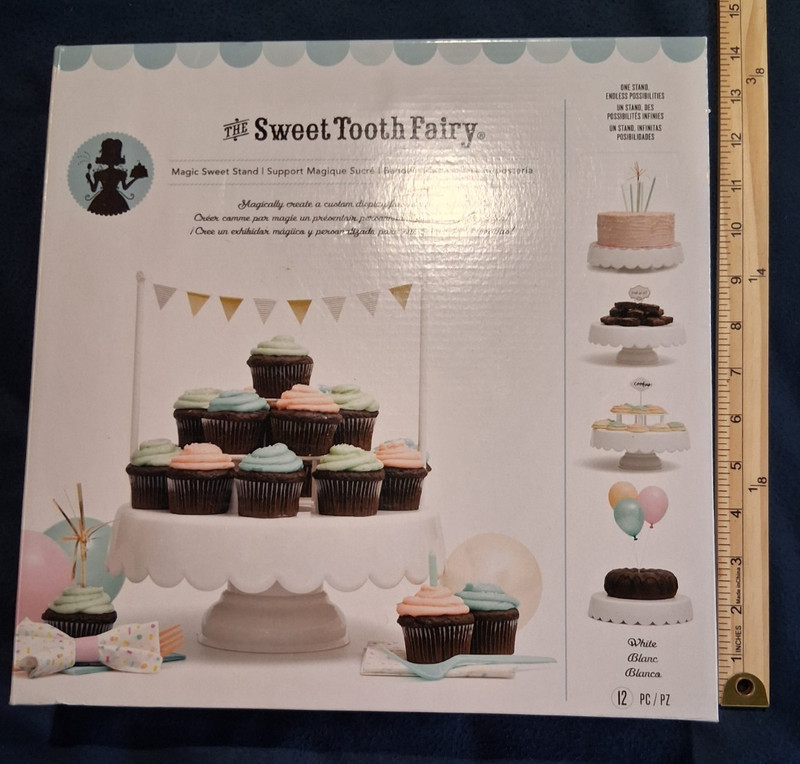 The Sweet Tooth Fairy Magic Sweet Stand 12 Pc Custom Cake Cupcake Display White