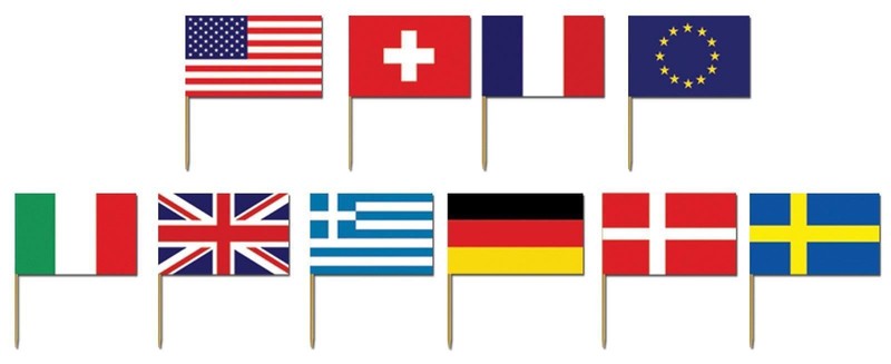 50 X International Flag Picks Party Food Catering Cupcake Sandwich Sticks gallery