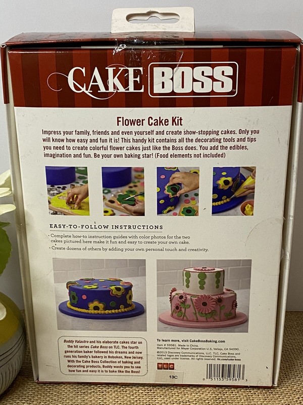 Cake Boss 25pc FLOWER CAKE KIT NEW IN BOX! all Needed To Decorate A flower cake! gallery