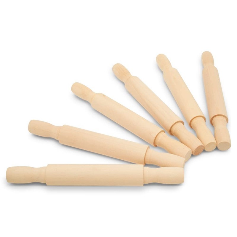 Wooden Mini Rolling Pin, 7 Inches Long, Pack of 12, Perfect for Fondant, Past…