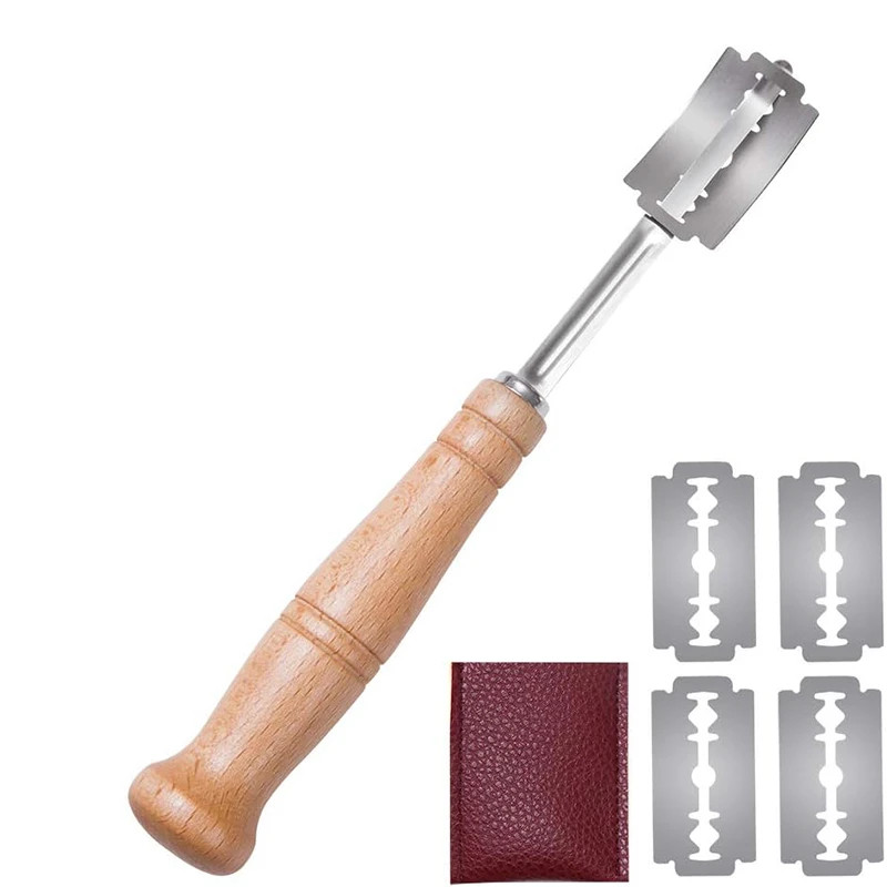 Premium Stainless Steel Bread Lame with 5 Replacement Blades Curved Baguette Bre