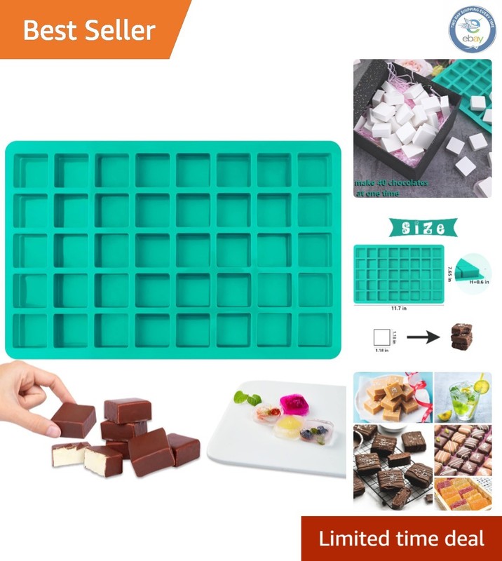 Flexible 40-Cavity Chocolate Mold - Easy-Release BPA-Free Silicone Design