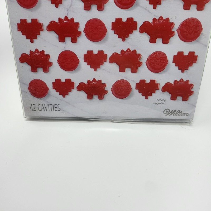 Wilton Heart Dinosaur Silicone Candy Mold NEW IN PACKAGE gallery