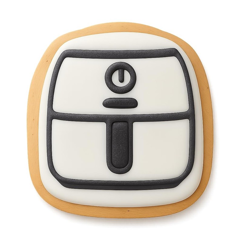 Compact Air Fryer Cookie Cutter & Stamp – 4×3.5