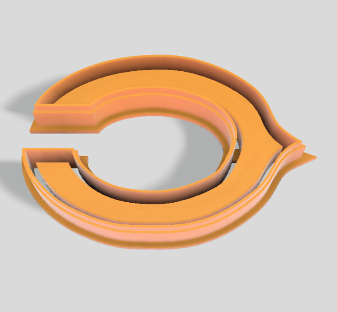 3D Printed Logo Chicago Bears Nfl Cookie Cutter Set | Baking Mold Gift