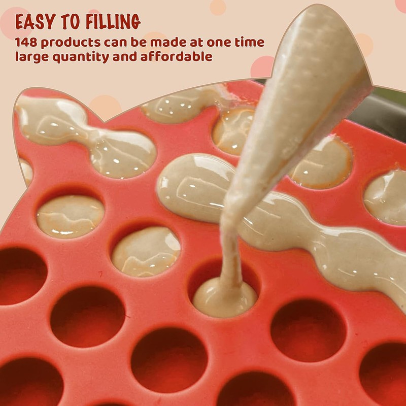 Versatile 148-Cavity Mini Silicone Molds for Dog Treats & Candies - BPA-Free gallery