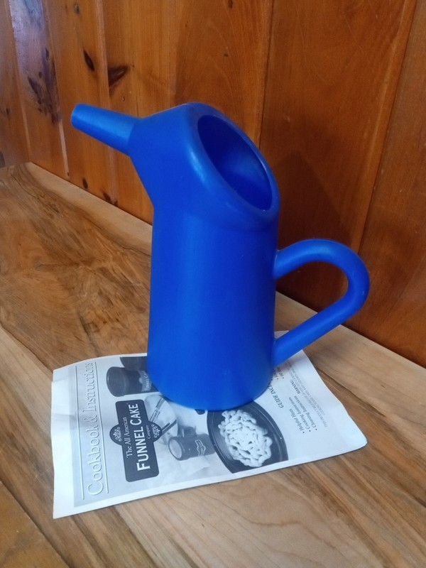 All American Funnel Cake Co. Funnel Cake Pitcher wbCookbook & Instructions