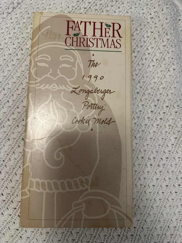 Longaberger Pottery Cookie Molds 1990 Father Christmas