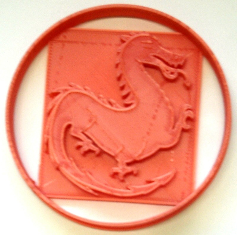 DRAGON FLAME BREATHING FIRE SERPENT WINGED HORNED COOKIE CUTTER USA PR2668