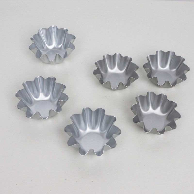 3 Pieces Egg Tart Mold Mini Flower Shaped Pan Nonstick Molds for Baking gallery
