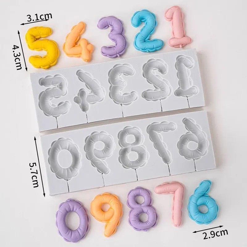 Number Lollipop Silicone Mold Fondant Cake Decorating Sugarcraft Chocolate Mold gallery