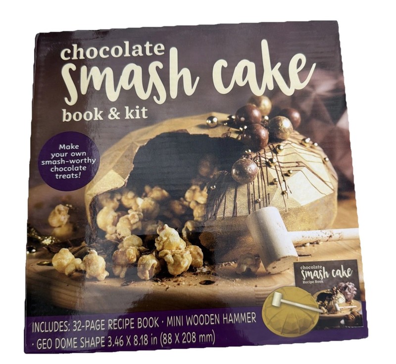 Chocolate Smash Cake Kit with Recipe Book, Dome & Wooden Hammer