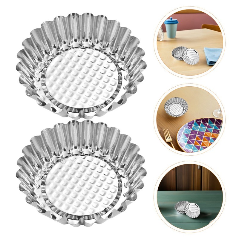 20 Pcs Stainless Steel Tart Molds Mini Tart Tin Pans Nonstick Baking Supplies gallery