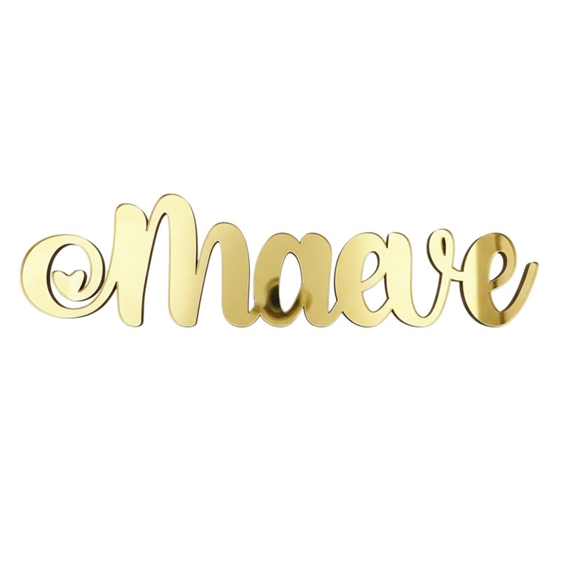 Personalised Name & Word Cake Name Charm Acrylic 3mm Thick Classy Decor gallery