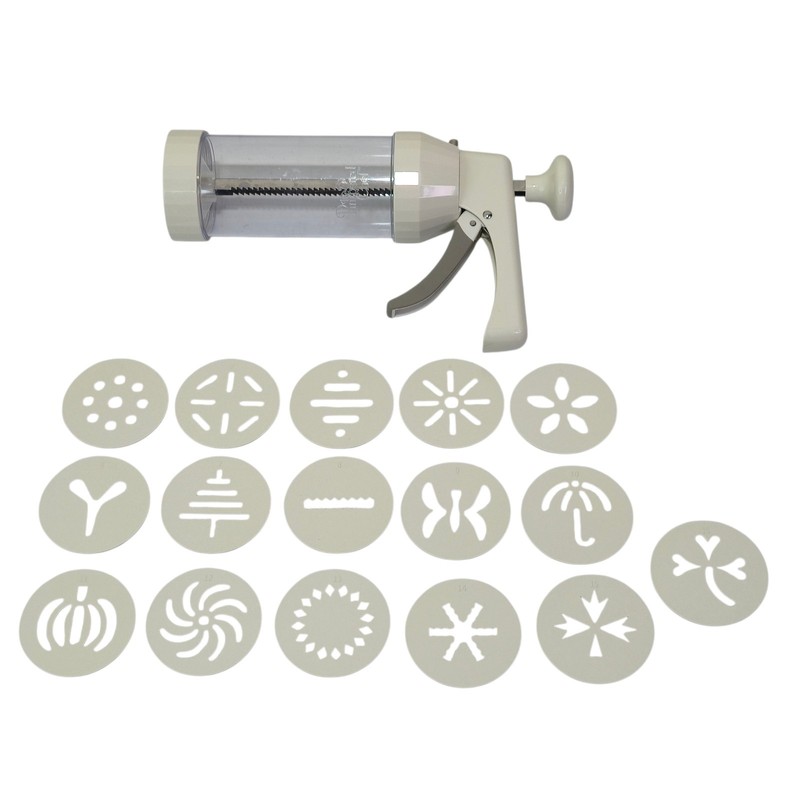 The Pampered Chef #1525 Cookie Press With 16 Cookie Discs