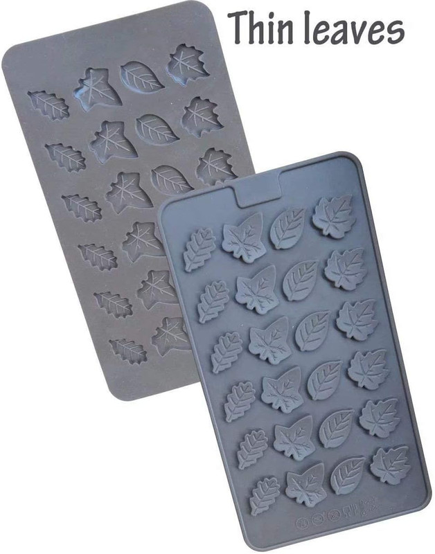 2 PSC 24-cavity Leaf Shape Silicone Mold for Making Soap, Candle, Candy, Chocola gallery