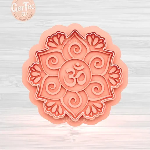 3D Printed Mandala Ohm Stamp Cutter Cookie Cutter Set | Baking Mold Gift