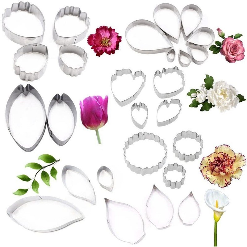 Tear Drop Cutter Rose Petal Pottery Cutters DIY Cake Fondant Decorations 1pc Set gallery