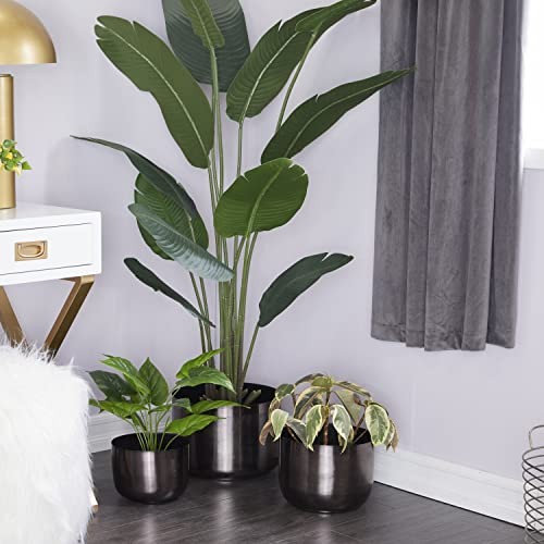 Metal Planter, Set of 3 9', 7', 6'H Black gallery