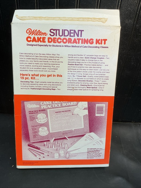 Wilton student cake decorating kit vintage Old stock Never Used gallery