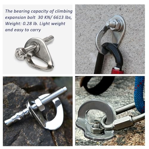 304 Stainless Steel Climbing Bolt Kit, Heavy-Duty Climbing Holds Hanger 6 sets gallery