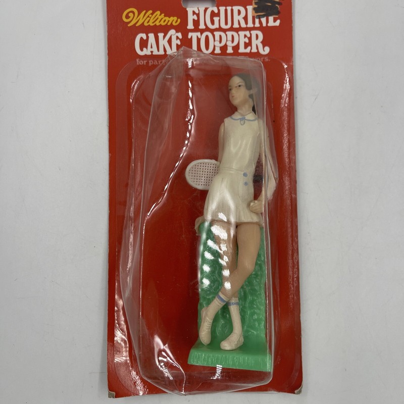 Vintage Wilton Cake Topper Tennis Player with Racket 1975 New in Package