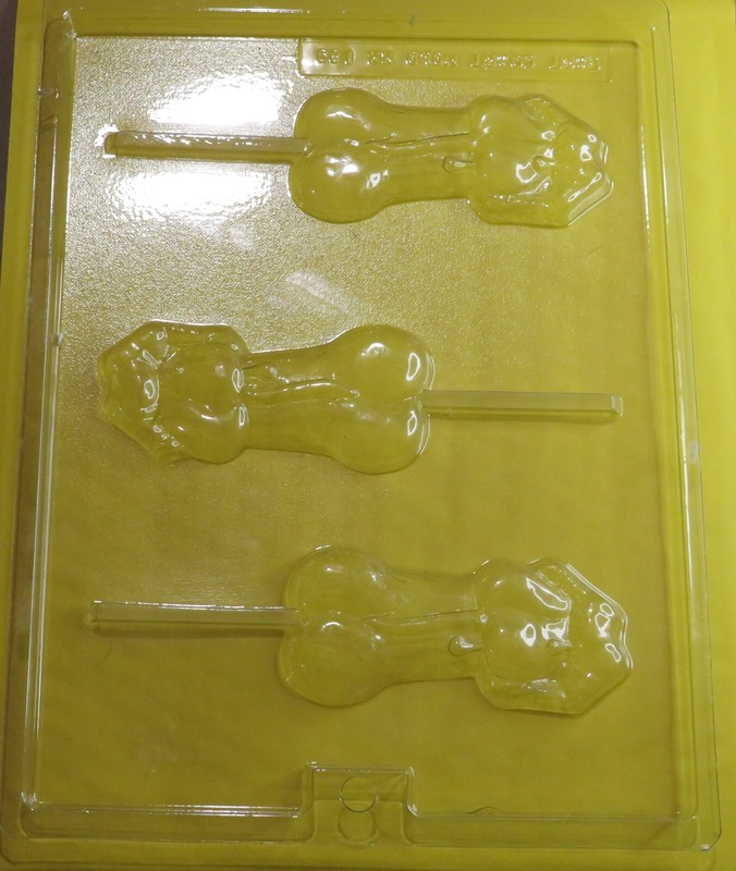 Penis with lips Chocolite Candy Lollipop mold