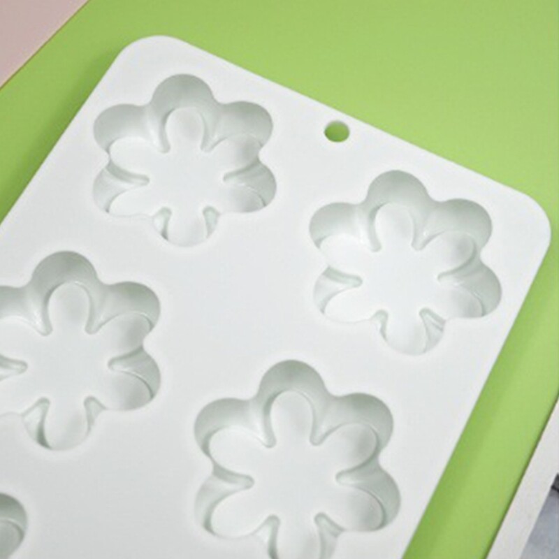 6-cavity Six Petals Flower Silicone Mold for DIY Mousse Cake Jelly Puddings gallery