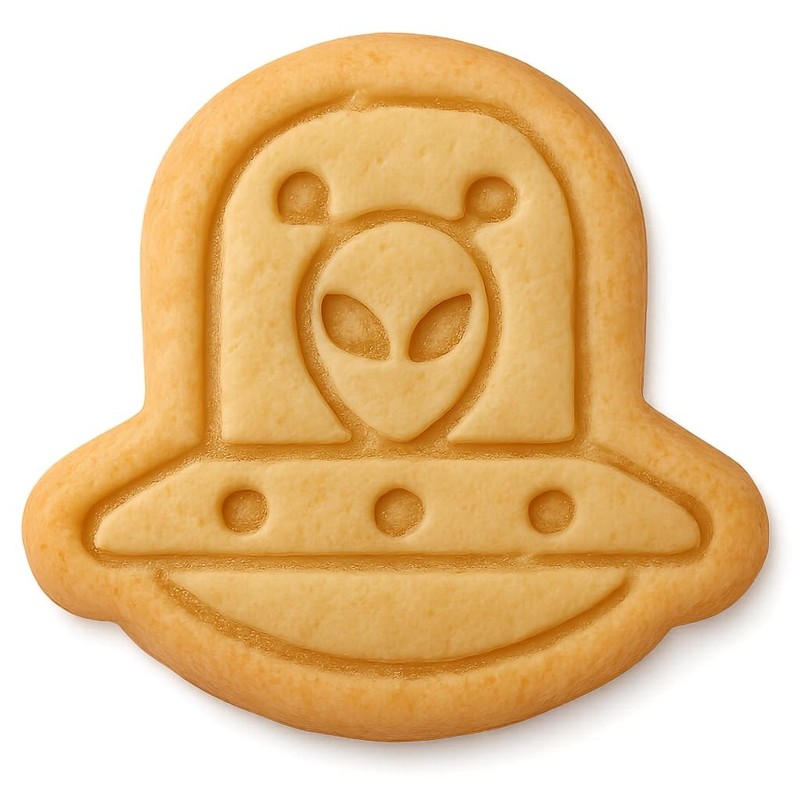 Galactic Cruiser Alien Cookie Cutter & Stamp - 4x3.6 gallery