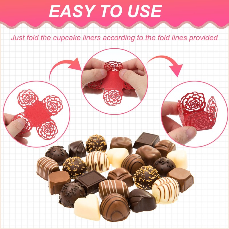 25 PCS Truffle Wrapper 4 Inch Square Cupcake Liner Baking Paper Beige gallery