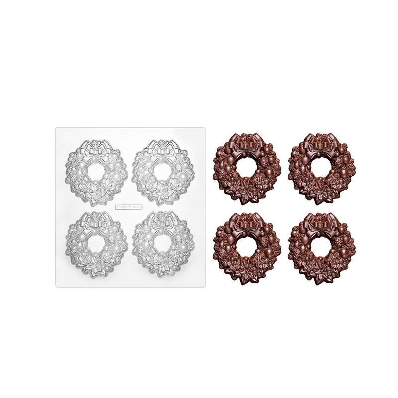 Mold for chocolate “Christmas Wreath 10 cm”