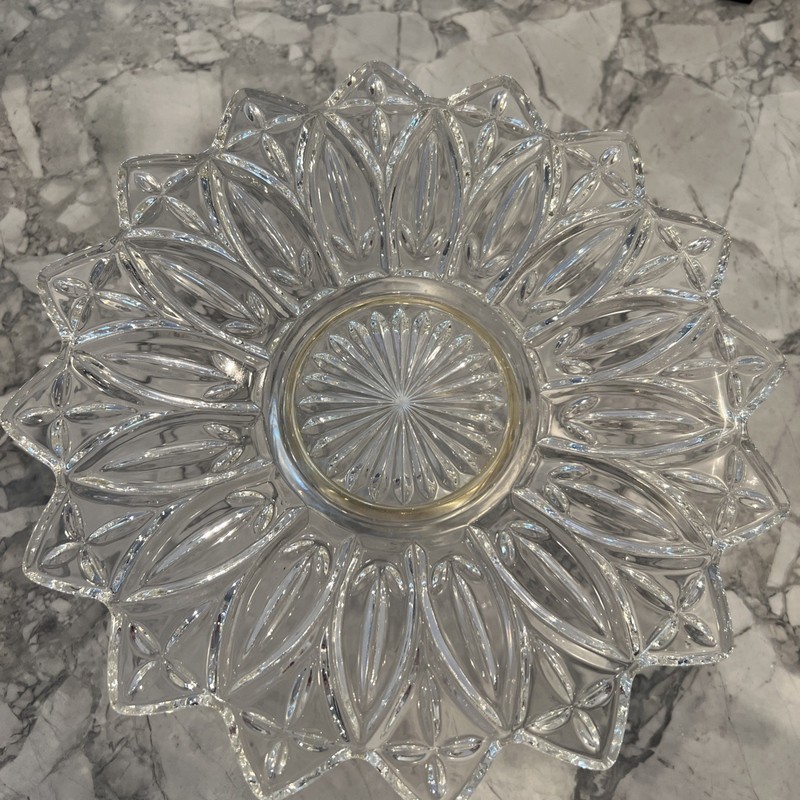 Duchin Creation Sterling Silver And Glass Weighed Cookie/ Cake Stand