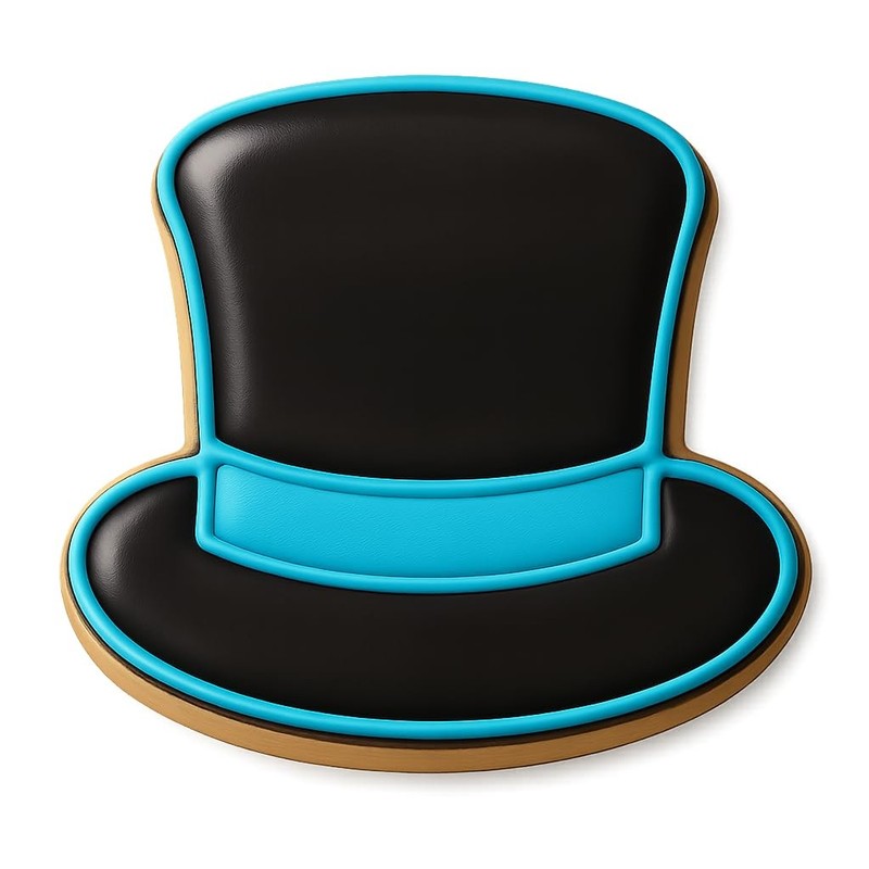 Top Hat Cookie Cutter & Stamp, Fondant & Clay Cutter - 4x3.7" gallery
