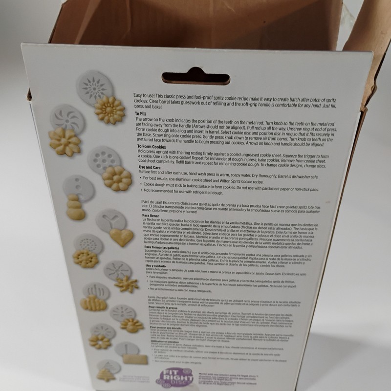 Wilton Simple Success Cookie Press Kit with 12 Discs for Spritz Cookies & Baking gallery