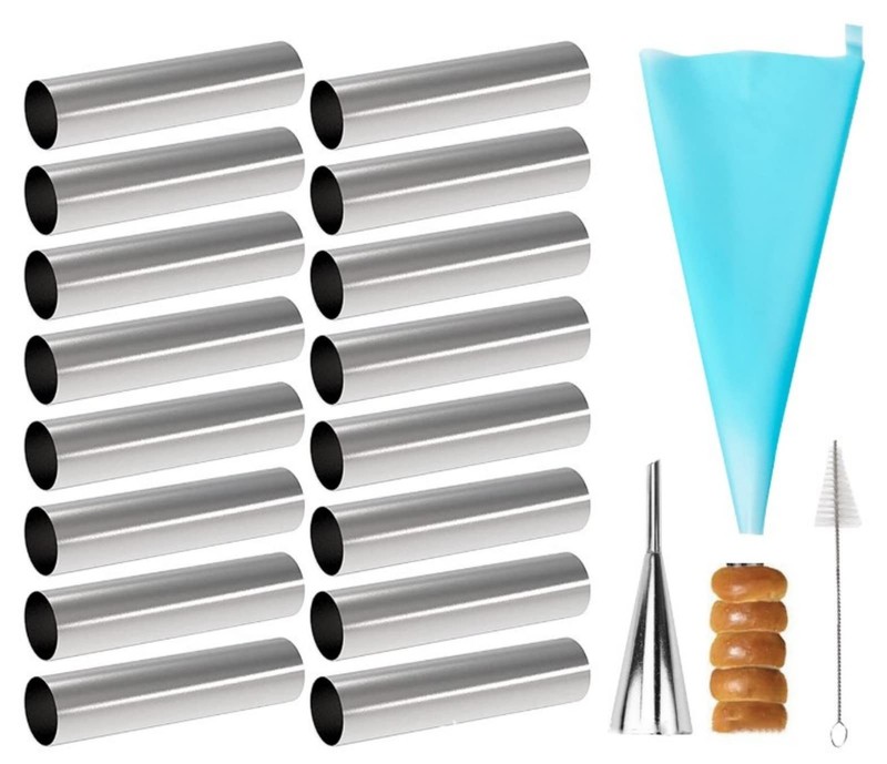 Joyeee 16-Pack #02 16pcs large cone cubes + 1 brush + piping bag + tip