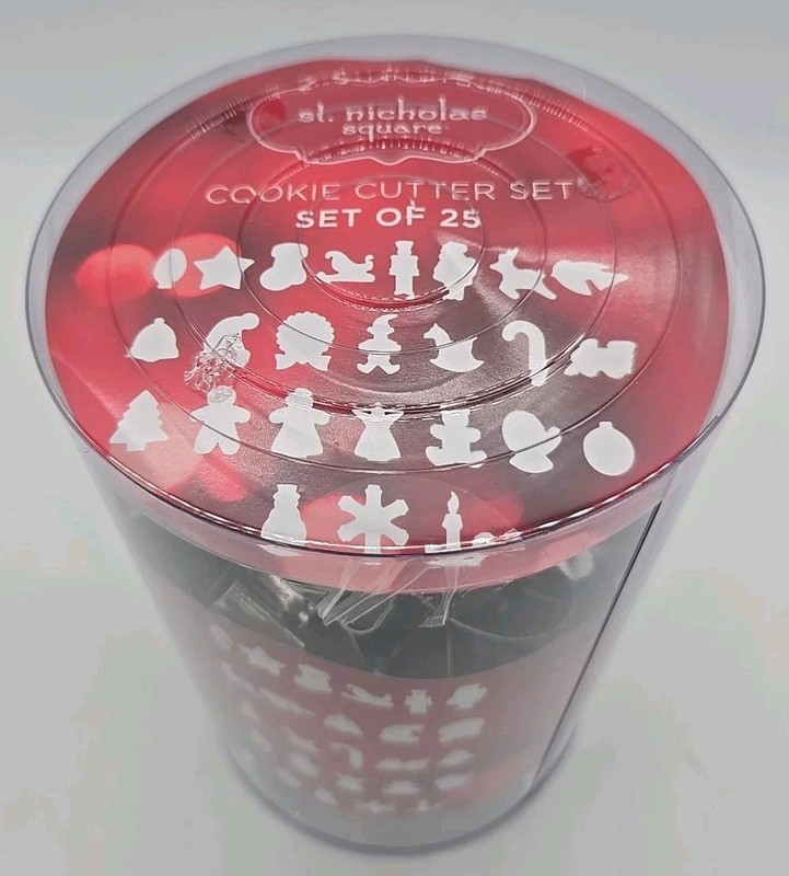 St Nicholas Square Kohls Metal Holiday Cookie Cutter Set Of 25 New gallery