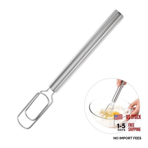 Danish Dough Whisk – Stainless Steel Flat Dough Hook Mixer for Sourdough