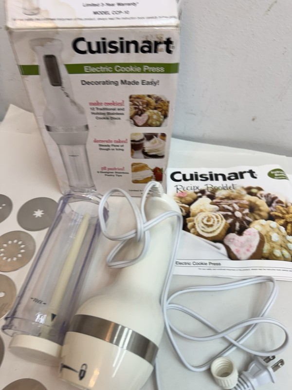 Cuisinart CCP-10 Electric Cookie Press Comes w/ 12 Discs & 8 Decorating Tips gallery